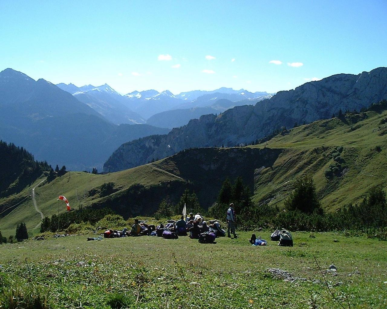 Pension Talblick In Waengle Bei Reutte Bagian luar foto